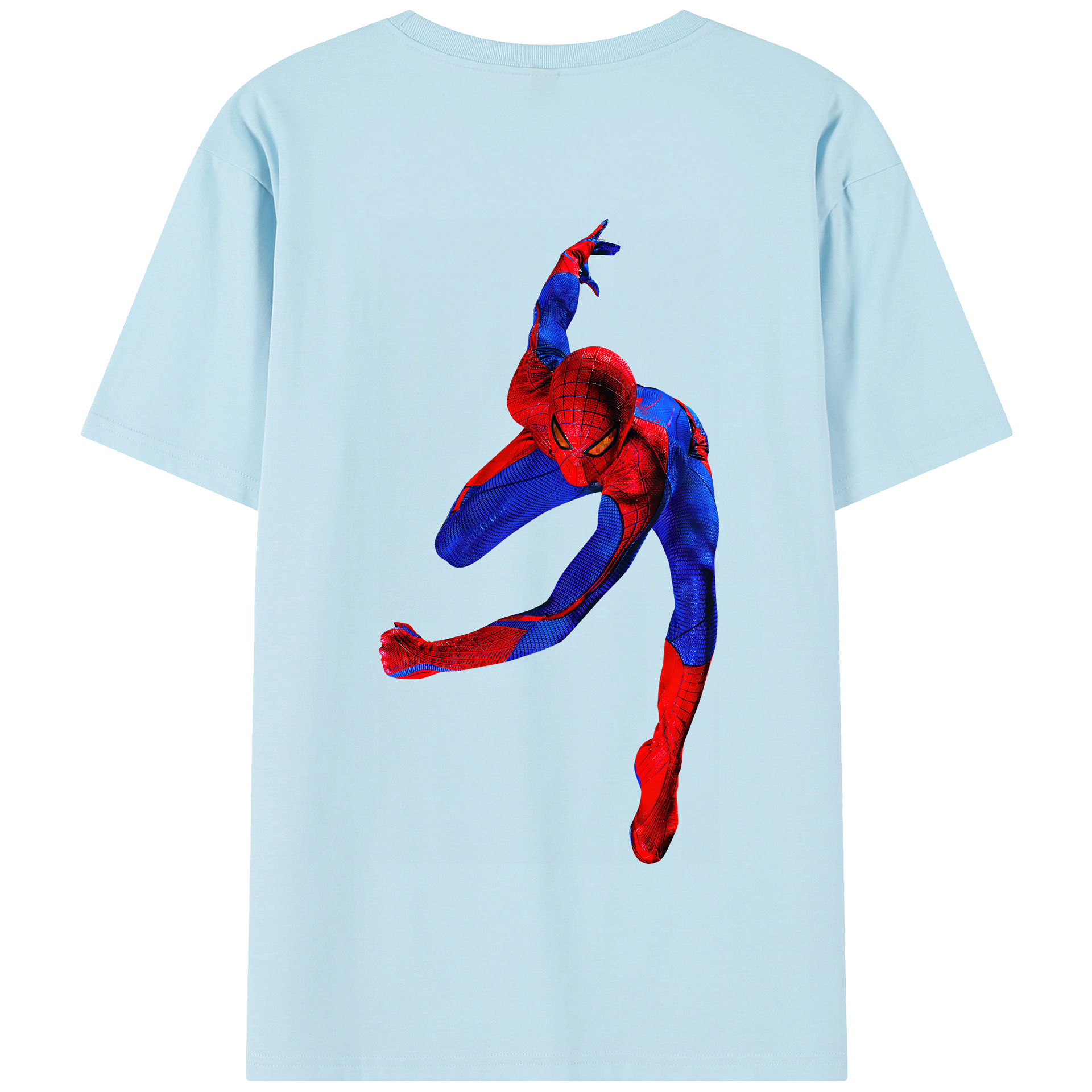 （画像用） Spider Man スパイダーマン 綿100％半袖Tシャツ（背面プリント）